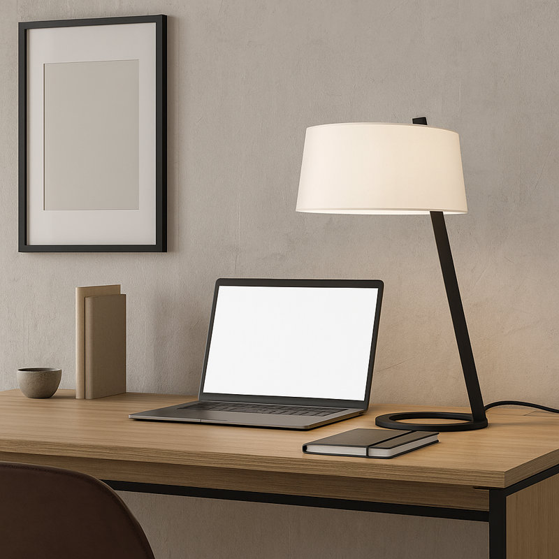 Lampe de table standard en métal