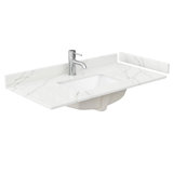 42" Single Countertop with Square Sink (3-Hole), Backsplash & Sidesplash