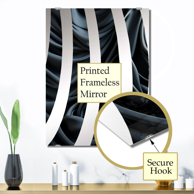 Carmody - Miroir mural fractal abstrait MIR137252, 32 po x 24 po