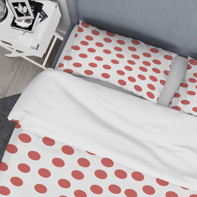 Red Red Dot - Ensemble de housse de couette Abstract - Microfibre de polyester