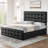 Bed Frame With Headboard And 4 Storage Drawers, Platform Bed Frame Square Stitched Button Tufted-1669489740-1669489743