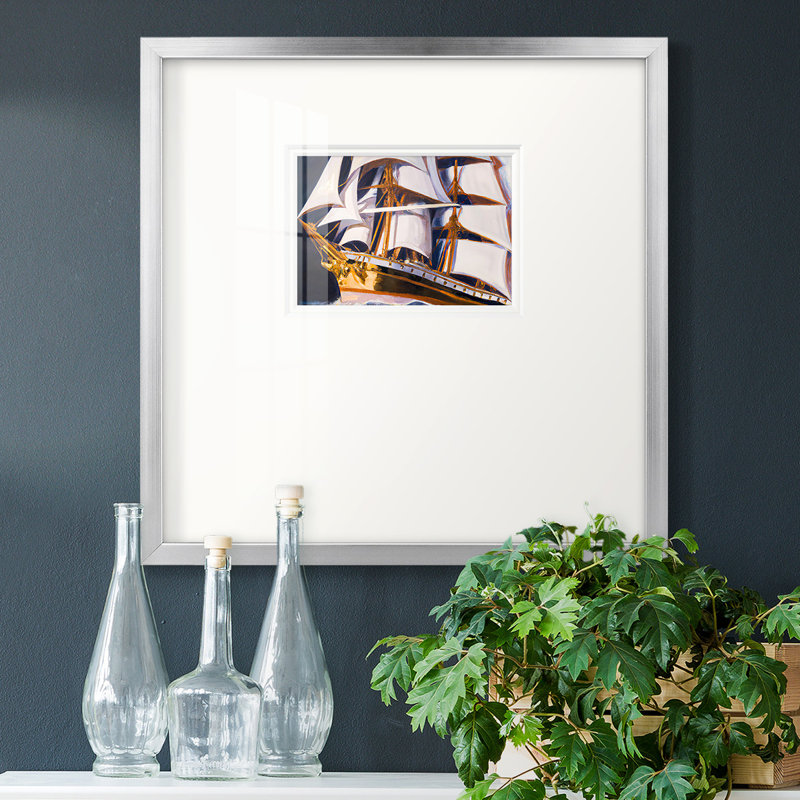 Golden Shippemium, reproduction encadrée, L 21 po x H 21 po, Papier avec cadre noir