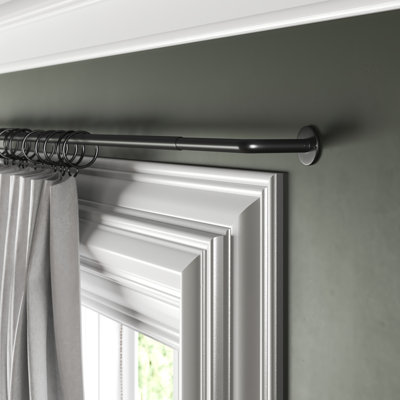 Stefano Adjustable 0.63" Single Curtain Rod