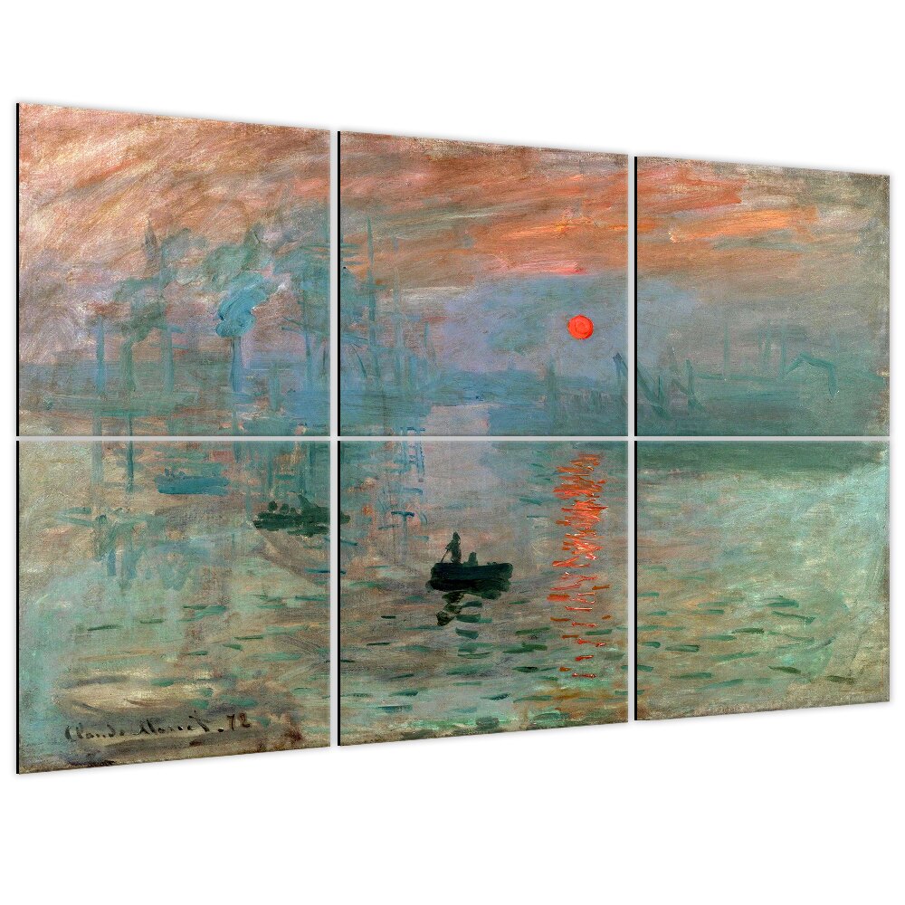 6-tlg. Wandbilder-Set Impression, Sonnenaufgang von Claude Monet