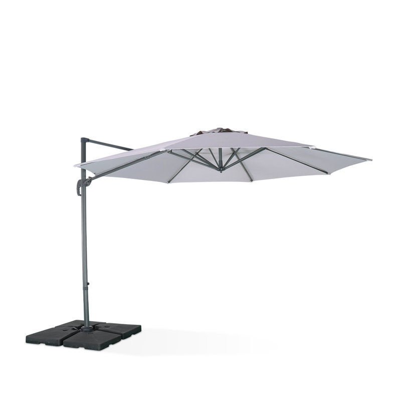 Andrian 350cm Cantilever Parasol, Light Grey
