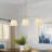 3-light Modern Linear Linen Drum Pendant-1045473329