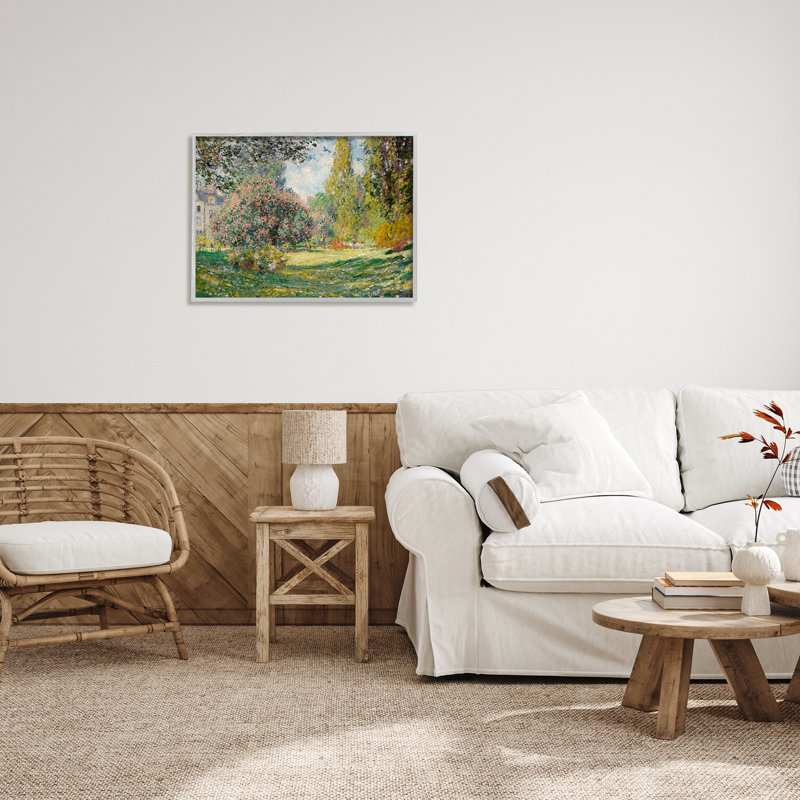 Jardin de fleurs impressionniste, H 24 po x l 30 po x P 1,5 po, Estampe numérique Farmhouse