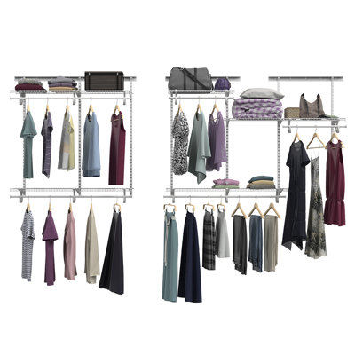 ShelfTrack 48" W - 72" W Closet System Walk-in Set