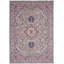 Tapis floral tissé à la machine 9 pi x 12 pi gris