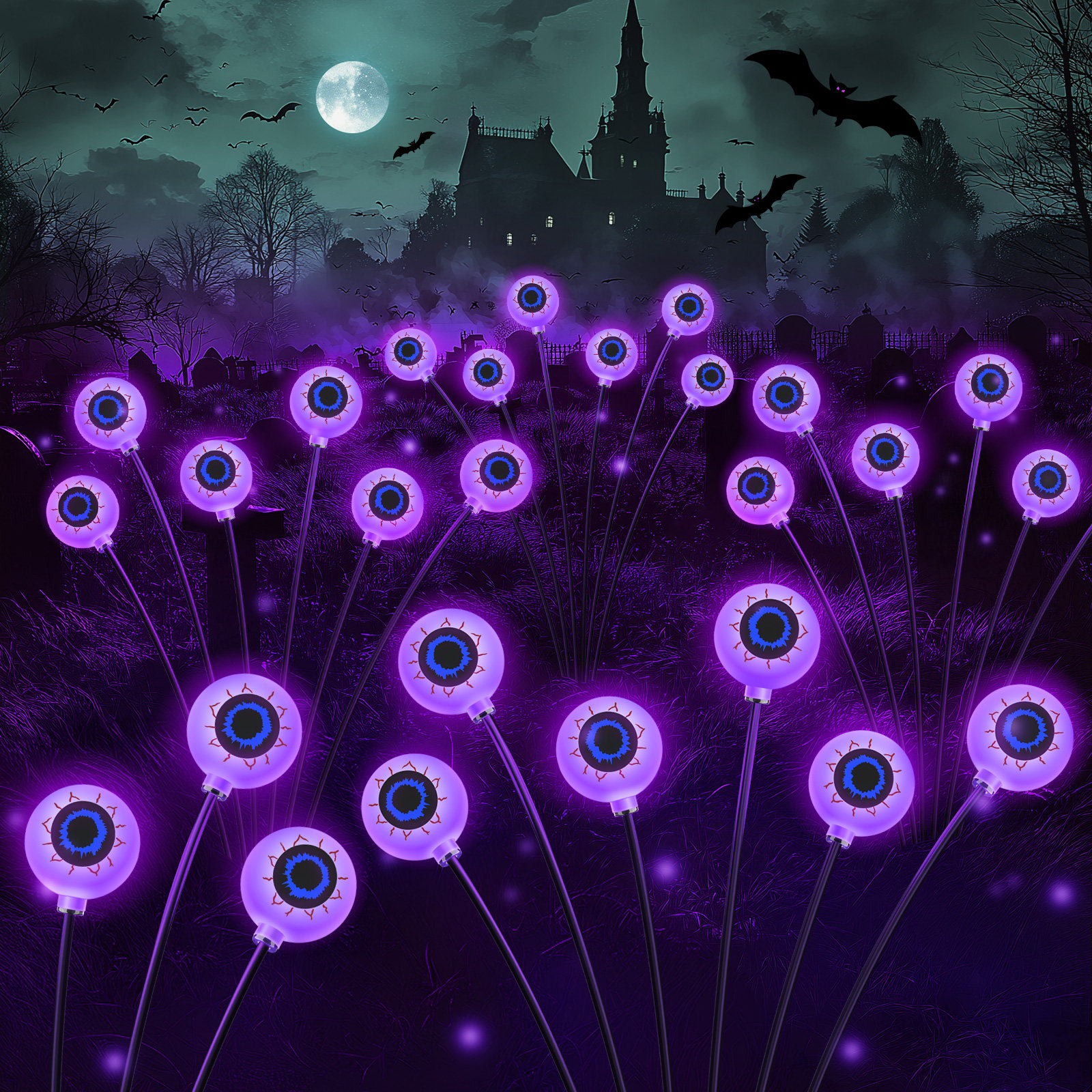 COHEALI 24 Pcs Halloween Solar Rechargeable Oil Lamp Flameless Flickering Candles Halloween Led Candles Outdoor Home Decor Led Flameless T＿並行輸入品