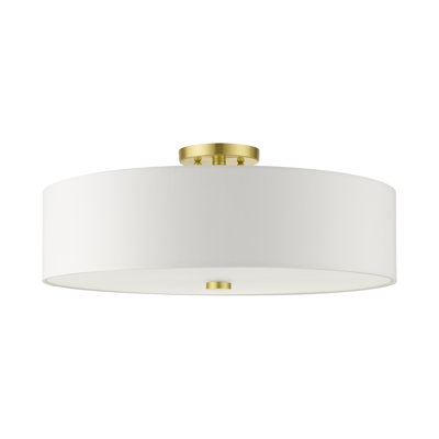 Flaire 5 Light Fabric Semi Flush Mount