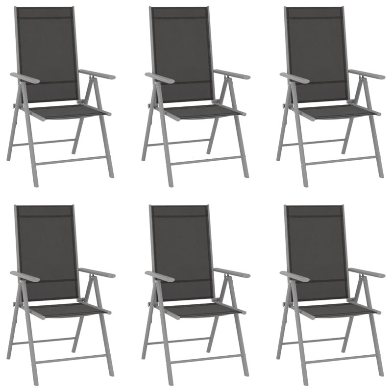 Gould Folding Recliner Chair, Black, Grey