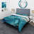 Blue Fluid Grind II - Abstract Duvet Cover Set - Microfiber Polyester-110398178