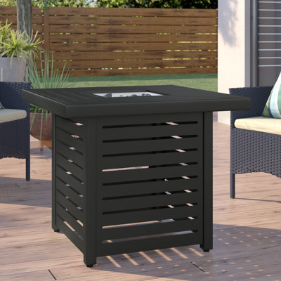 Tariffville Square Steel Smokeless Fire Pit Table with Hidden Fuel Tank