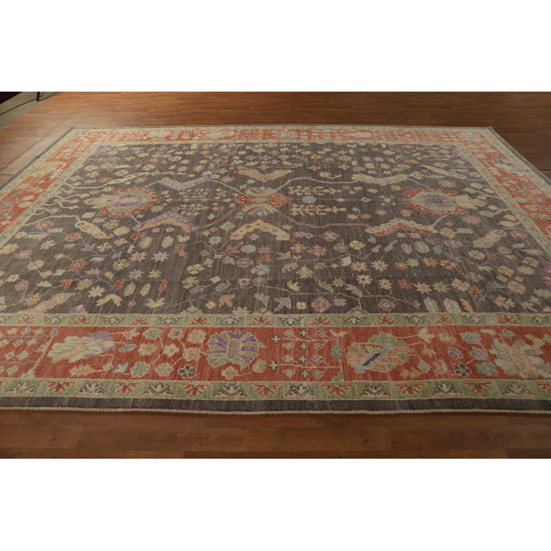 Vegetable Dye Oushak Turkish Area Rug 9x12