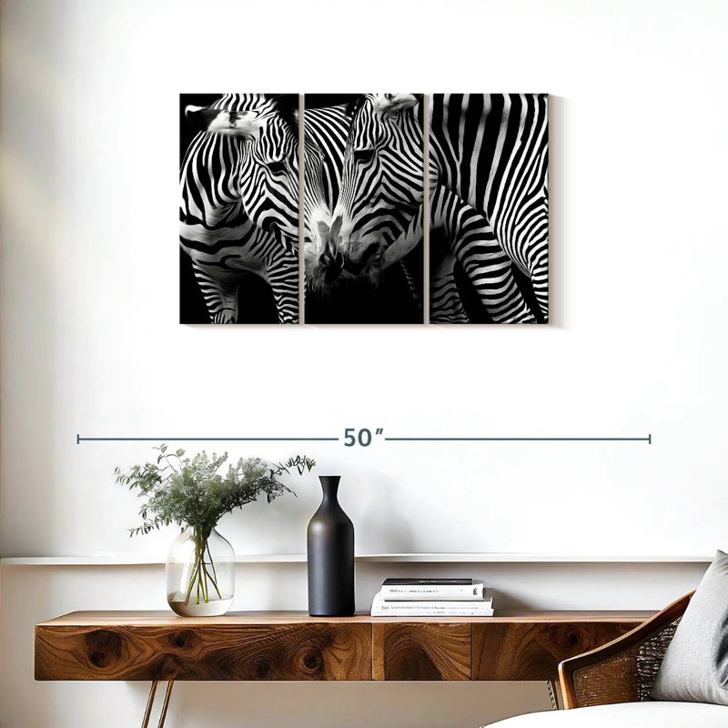 Brampt Nuzzling Zebra, 20" H x 33" W