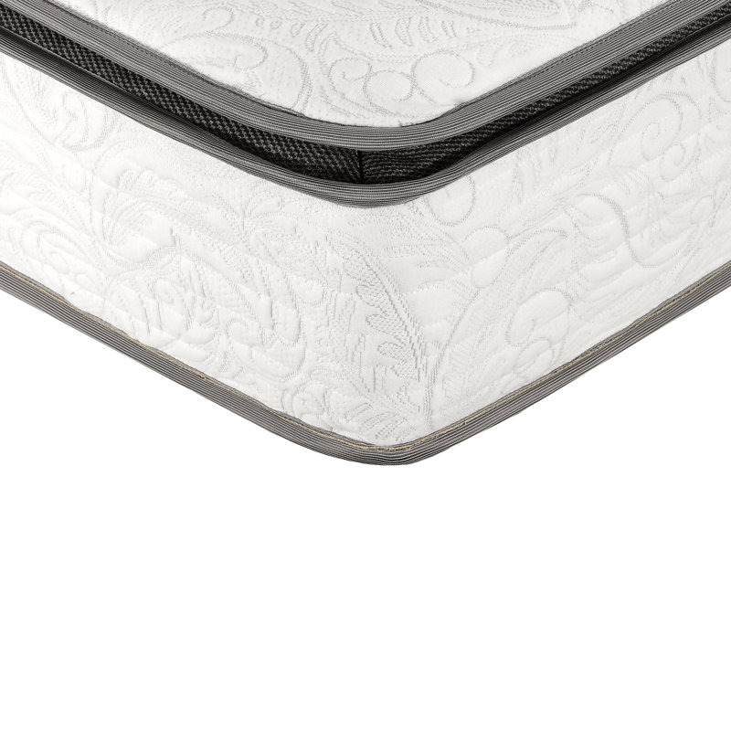 Matelas hybride en mousse gélifiée à plateau-coussin moyen 10 po Broderick, 10", Taie, Lit simple