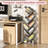 10 Tier Tree Book Shelf, Floor Standing Wood Bookshelf for Narrow Space, Storage Organizer Bookshelves for Books/CDs/Magazine, Bookcase with Shelves for Home Office, Living Room-684439568