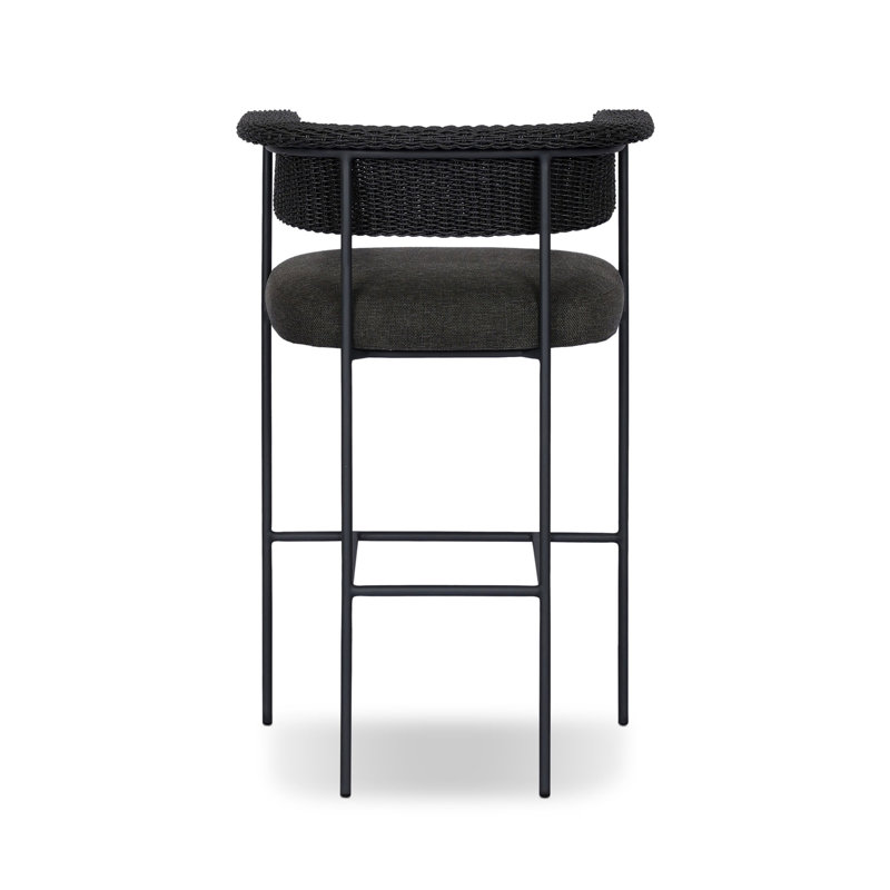 Carrie Outdoor Bar Stool, Brown, Beige, 30"