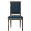 2 chaises de salle à manger bleu marine - Tissu, structure stable, style moderne et chic