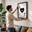 Ace of Hearts Geometric 1 Piece Single Picture Frame Wall Art-472035651-472035672