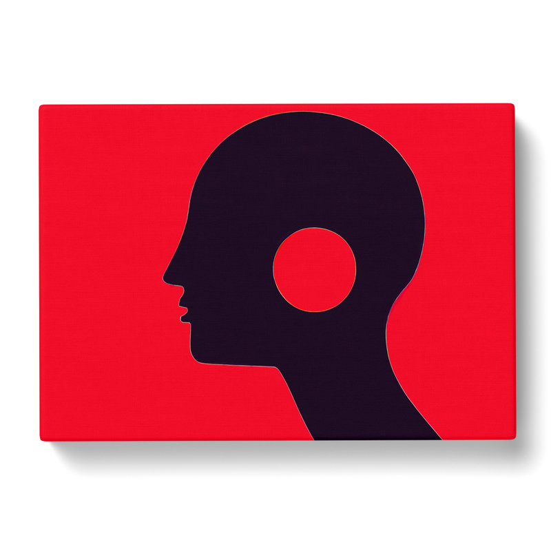 Silhouette Of Man Abstract - Wrapped Canvas, 35cm H x 50cm W x 3cm D