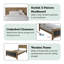 Lit plateforme en bois taille double en noyer-609516710
