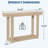 46 Inch Farmhouse Narrow Console Table Wooden Entryway Sofa Table for Hallway Living Room or Behind Couch-222007234