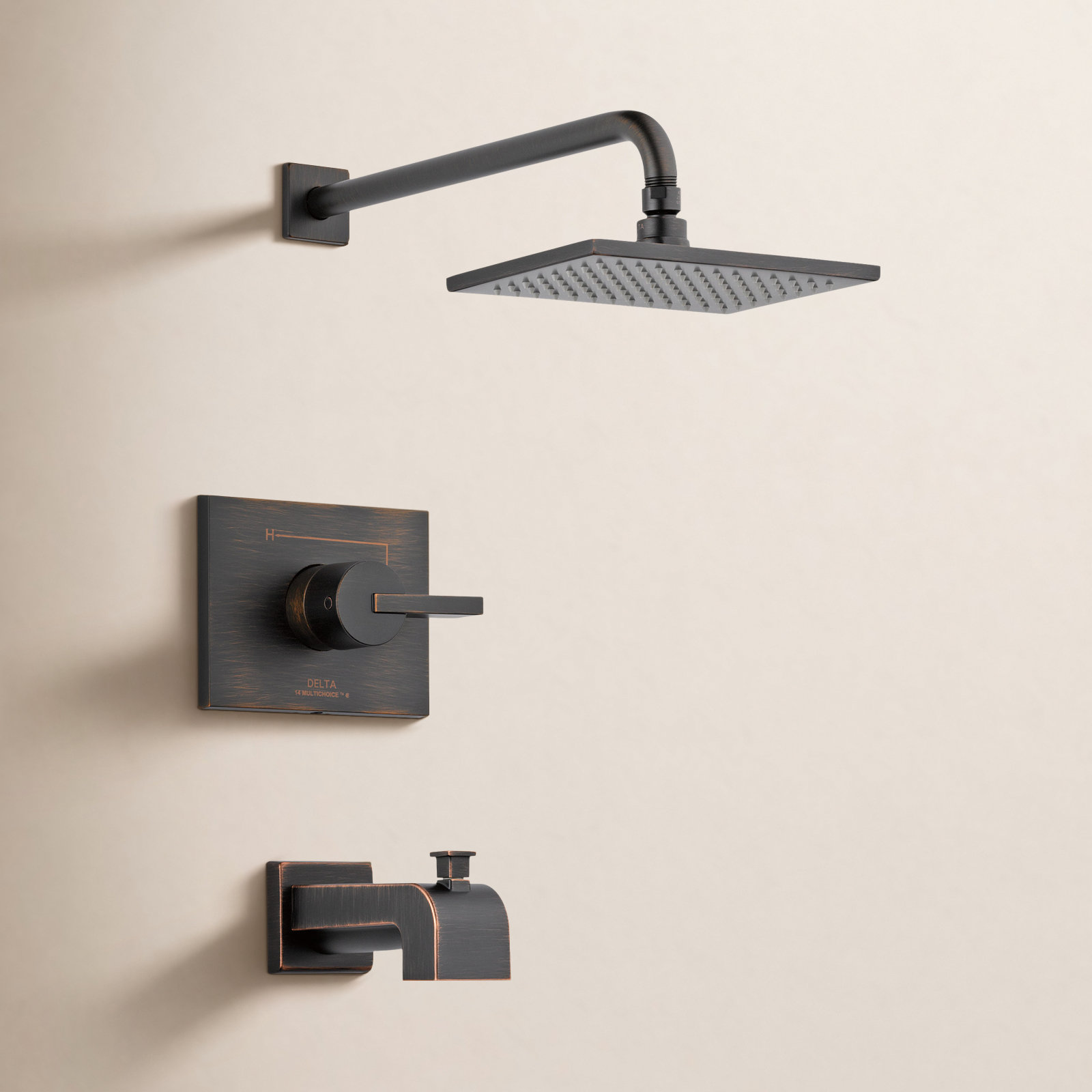 Vero 14 Series Volume Tub and Shower Trim, Rubbed Bronze