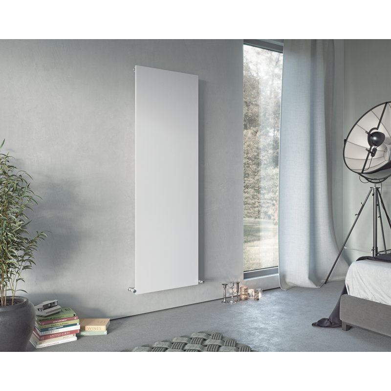 Andrew Vertical Designer Radiator, 180cm H x 60cm W x 8.6cm D, White