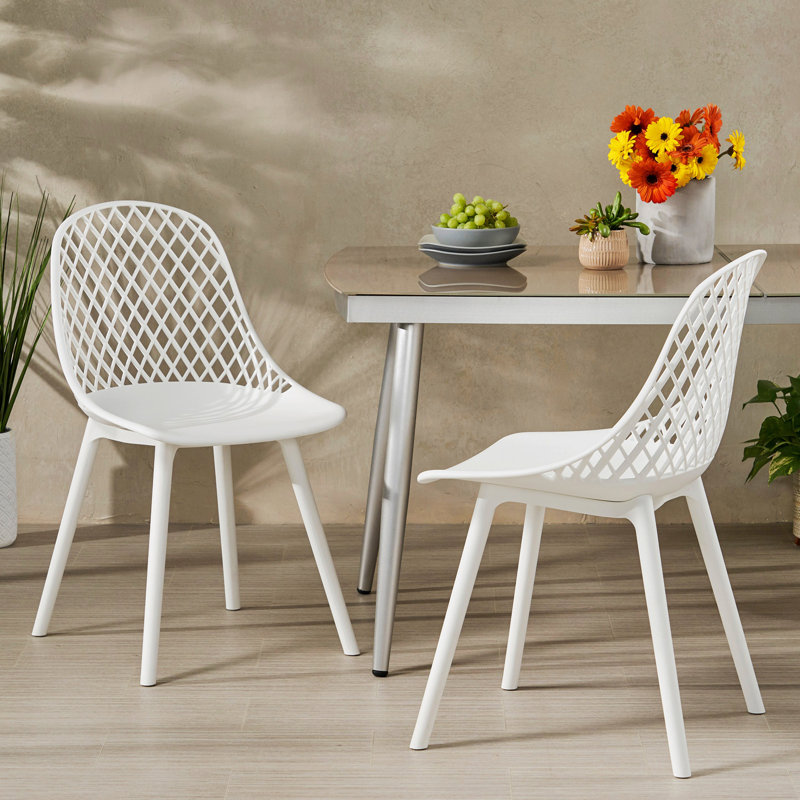 Tabouret d'extérieur 17 po Mabinty, Blanc