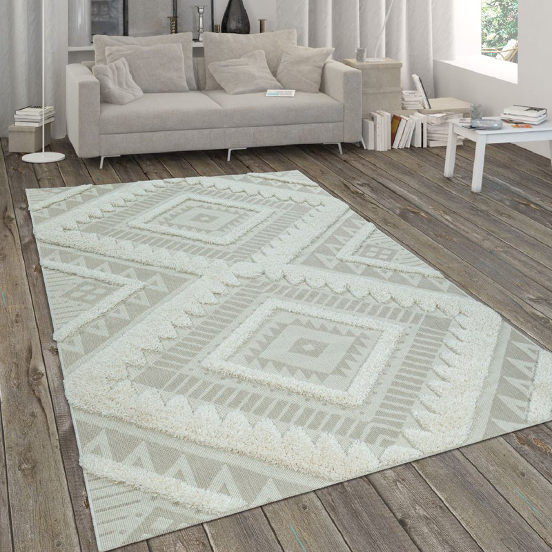 Wiggin Geometric Shag Indoor / Outdoor Area Rug, Rectangle 200 x 290cm
