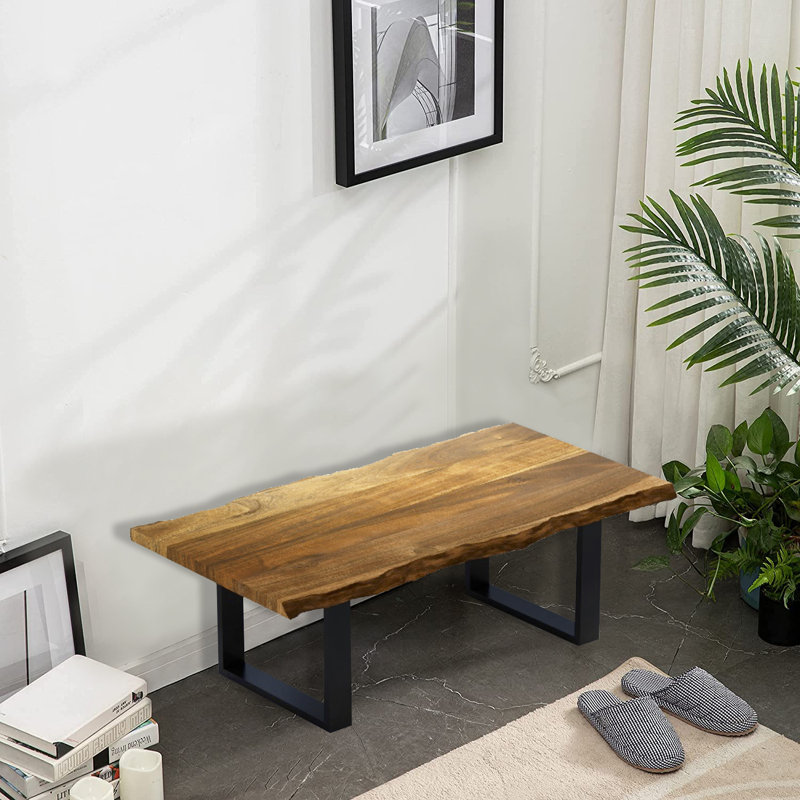 Coudersport Solid Wood Top Coffee Table, 15.8" H x 51.2" W x 27.5" D