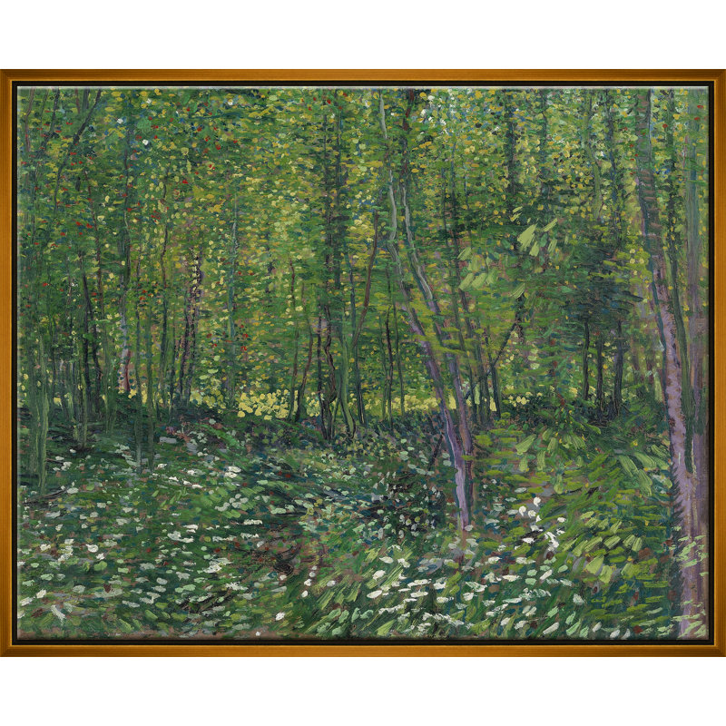Trees And Undergrowth Print by Van Gogh, 25.5" H x 31.5" W x 1.25" D