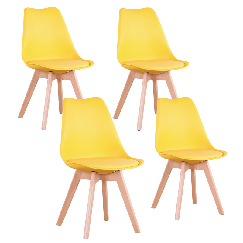 Quade Upholstered Dining Chair, Yellow, 4
