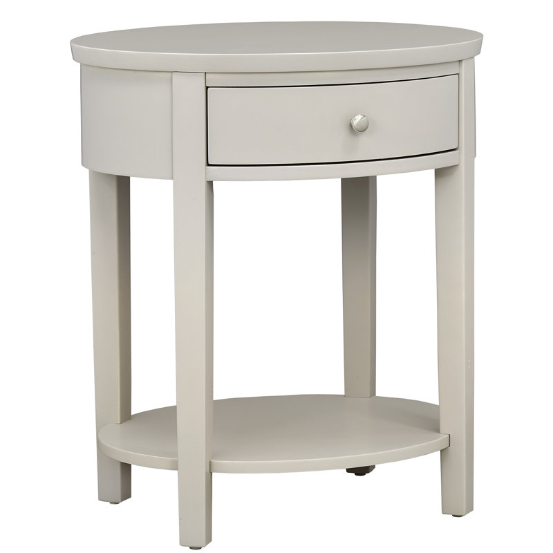 Table de bout avec rangement Zaheed, Bouleau argent