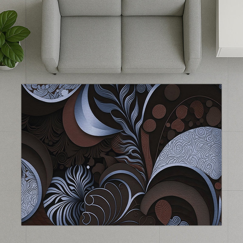Abstract Area Rug, Rectangle 140 x 200 cm