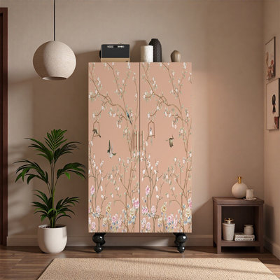 Pine Frame Double Door Wardrobe