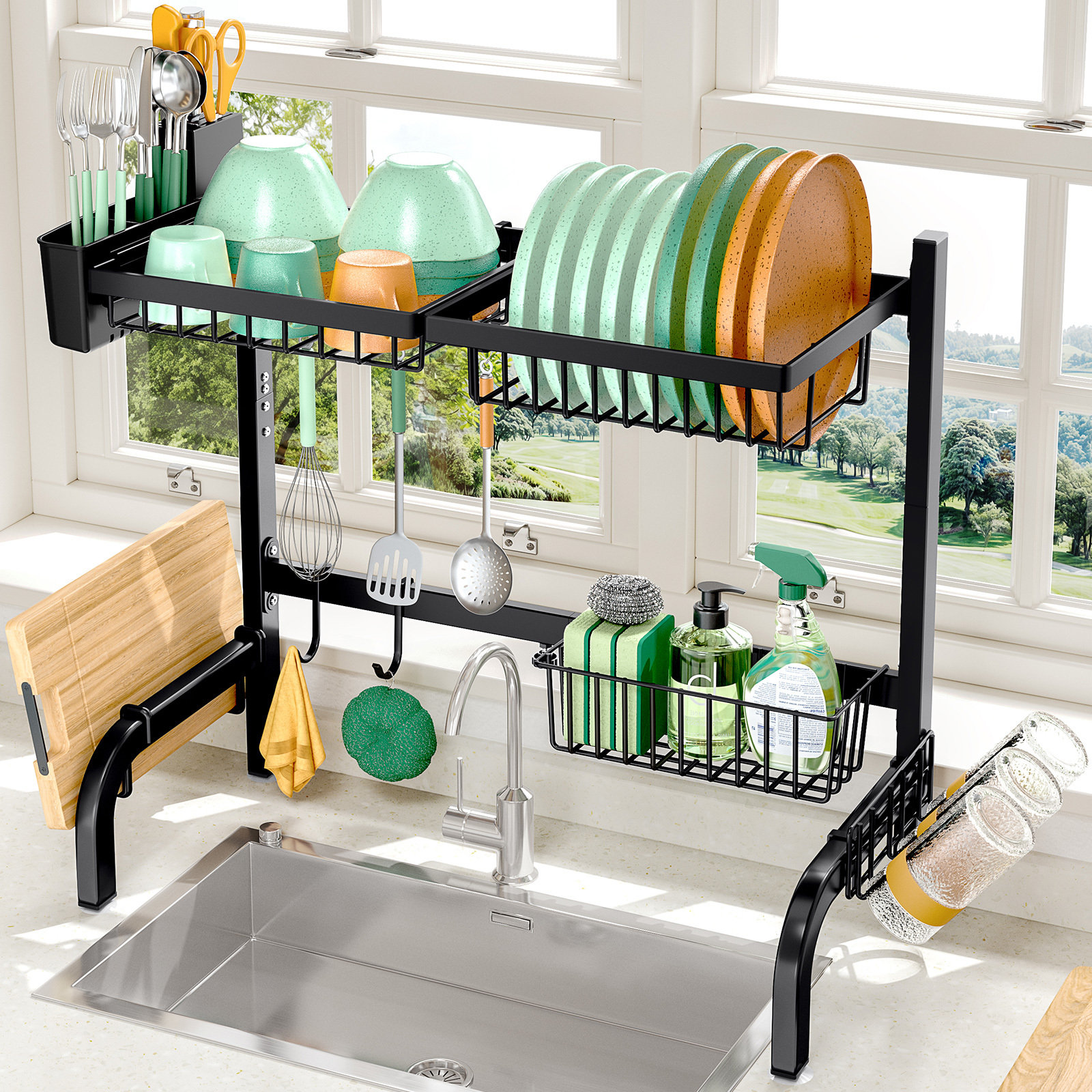 Sink Dish Dish Drying Rack Wayfair KINGRACK Extendable Kitchen
