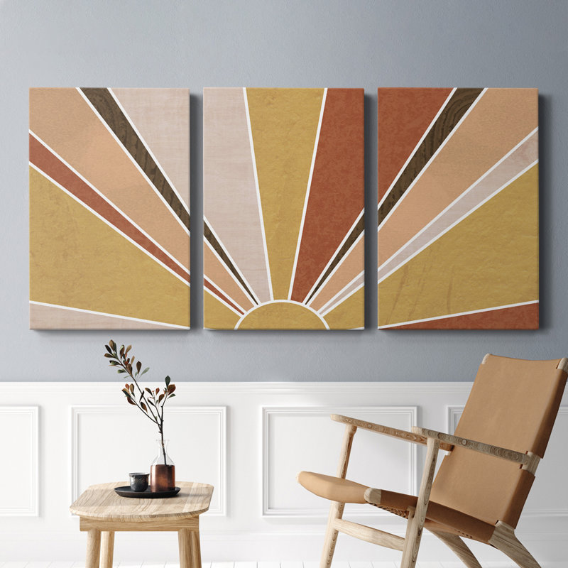 Sedona Sunrise - toile tendue avec châssis de qualité supérieure - prête à être accrochée, H 27 po x l 54 po x P 1 po