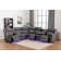 Ronae 3 - Piece Vegan Leather Power Reclining Sectional with Wireless Charger Speaker and USB