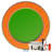 12 FT Round Floating Ring Inflatable Water Hammock with Soft Ladder, Heavy Duty Lake Raft for Pool and Lake, Inflatable Raft Fits Multiple People for Summer Party, Orange+Green