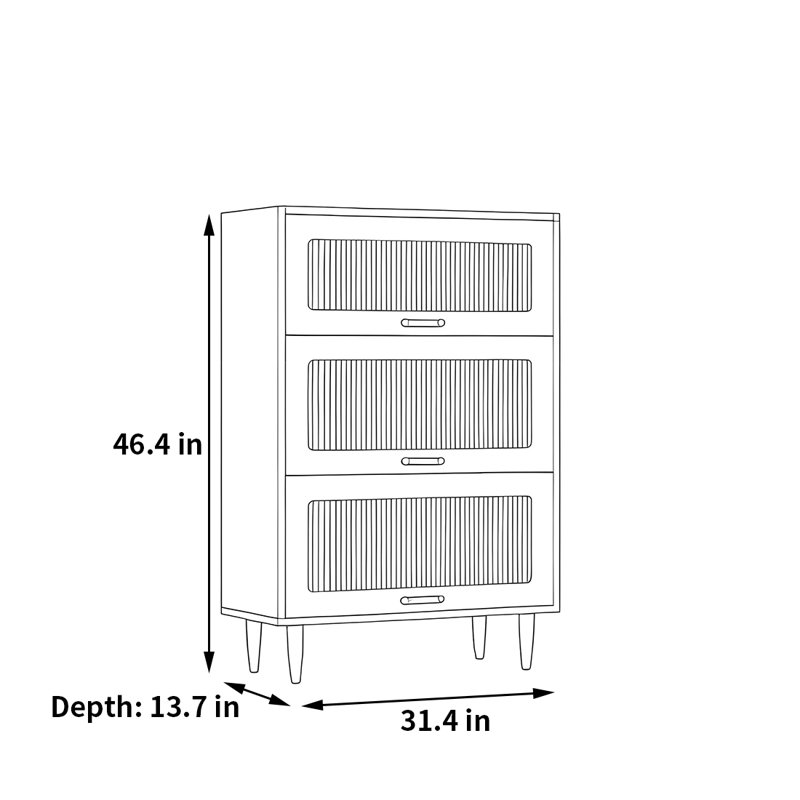 Rabehi, Blanc, (3 tablettes) H 46,4 po x l 31,4 po x P 13,7 po