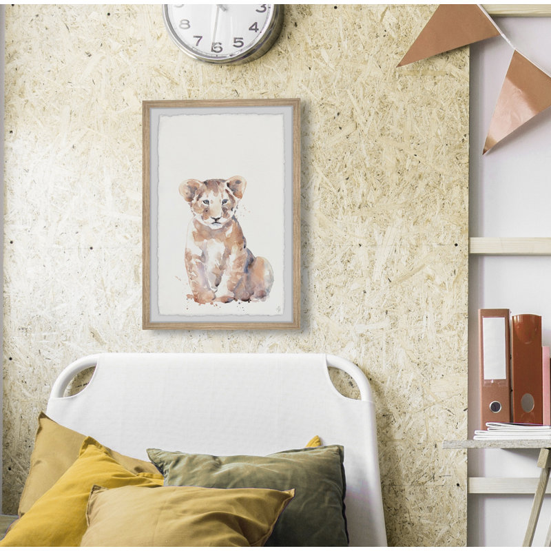 Charlene Cute Little Cub, reproduction encadrée, H 18 po x l 12 po x P 1,5 po