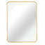 24 po x 32 po, miroir de salle de bain rectangulaire en métal doré, verre HD de 4 mm, - cadre en aluminium rouille, installation facile avec vis, film incassable non fabriqué, panneau de densité-1591499241