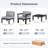 5 - Person Modular Patio Conversation Sets With Cushions, 6-Piece Outdoor All-Weather Waterproof HIPS Sofa Seating Group, Black-1598826589