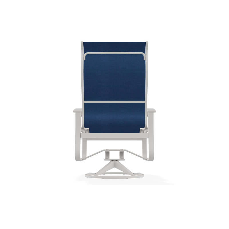 Belle Isle Outdoor Dining Chair, Cobalt 35D Sunbrella®, Snow