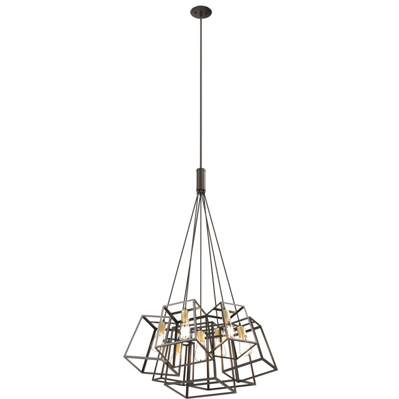 Taryn 7 - Light Cluster Pendant, Multiple Finishes/Ebony