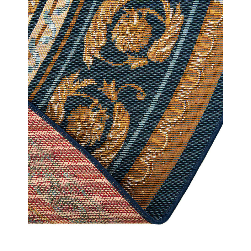 Tapis intérieur / extérieur traditionnel, Rond 7 pi 10 po