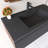 42'' Wall Mounted Single Bathroom Vanity With Black Quartz Sand Basin-1803270874